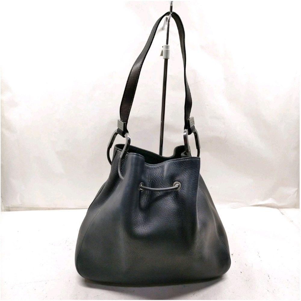 Gucci Black Leather Shoulder Bag- Medium. GREAT SHAPE!